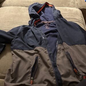 Tommy Bahama Navy and Gray Windbreaker
